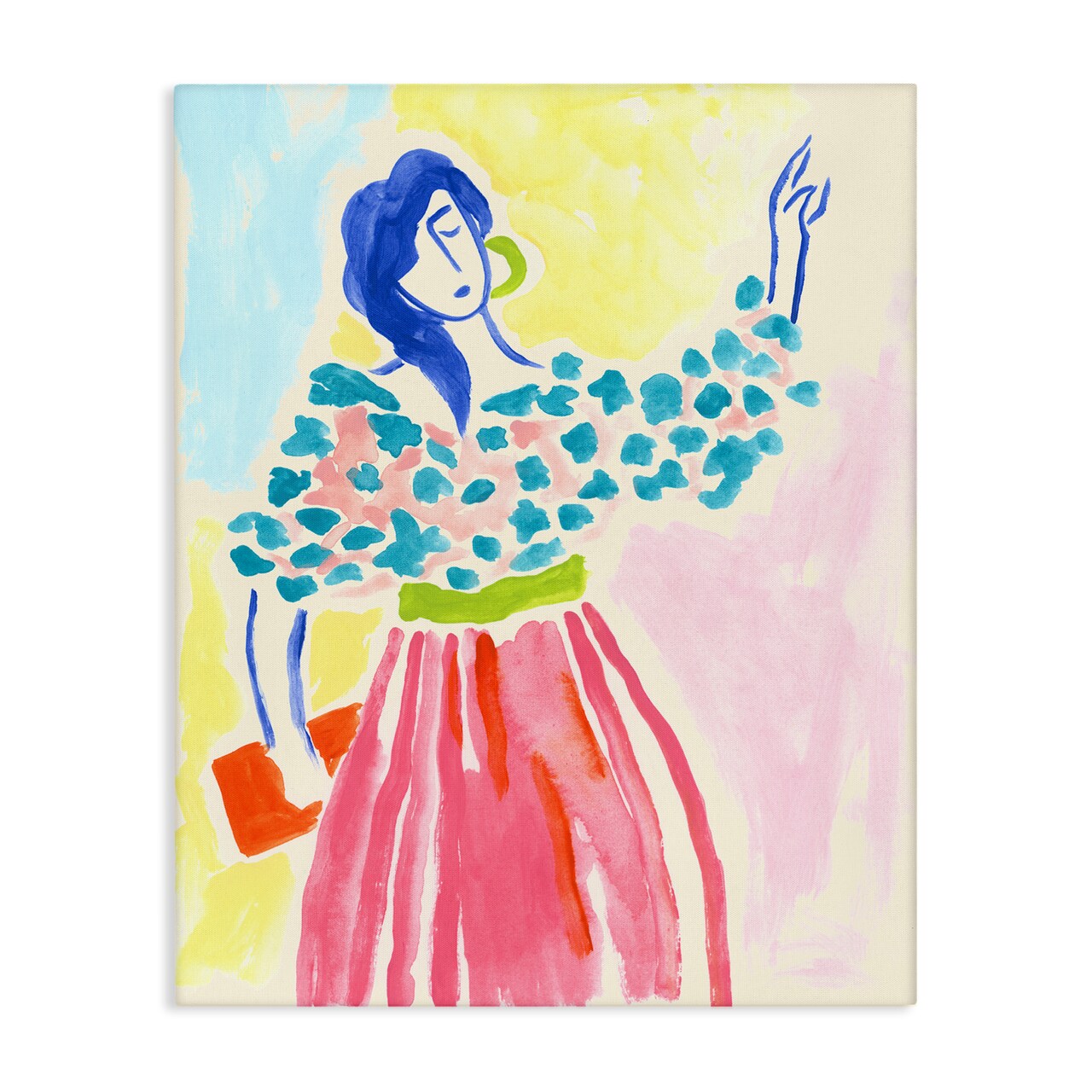 Stupell Industries Woman in Bold Dress Canvas Wall Art Design by June Erica Vess